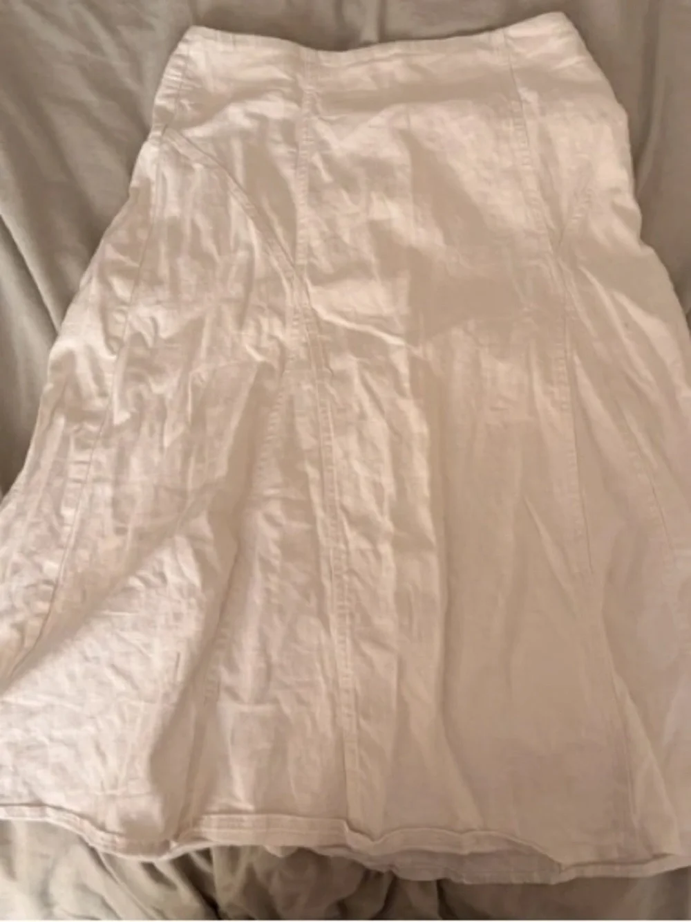 Women's Cream A-Line Panel Skirt